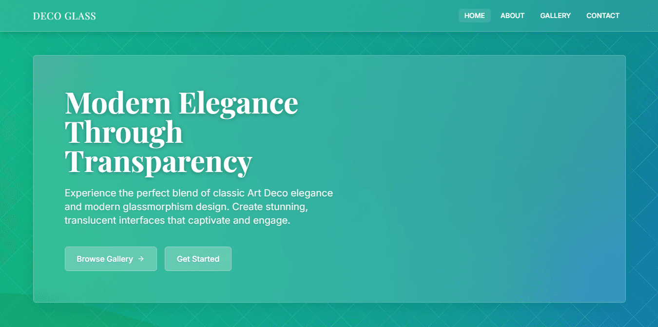 Screenshot of Deco Glass UI